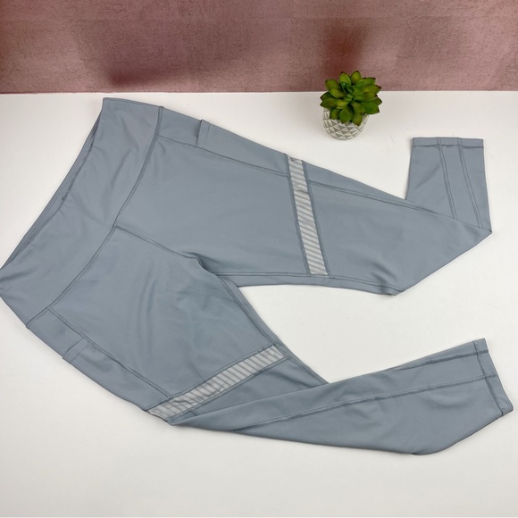 Ray Pose Gray Athletic Workout Leggings Women Size XL Extra Large Stretchy - Picture 1 of 5